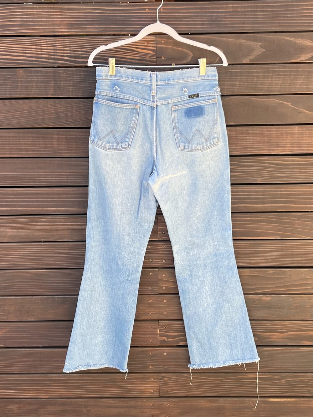 Vintage Wrangler Light Blue High-Rise Cropped Straight Jeans - Picture 2 of 5